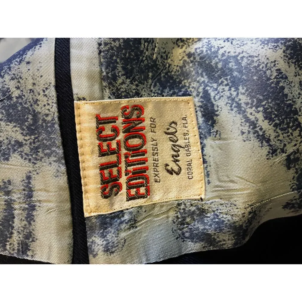 Vintage Engels Navy Blazer Gold Buttons Wool USA Mens Sport Coat Select Editions